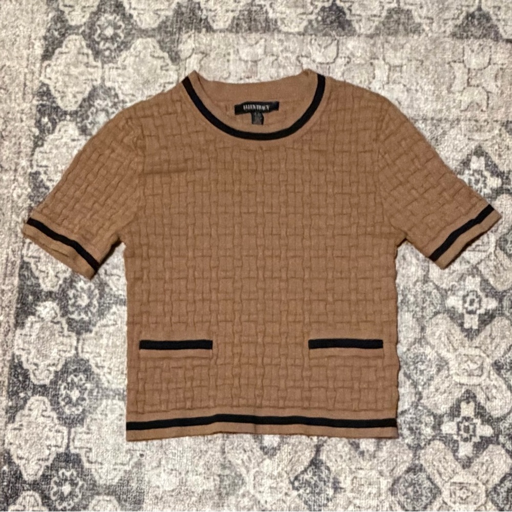 Ellen Tracy Textured Knit Tee